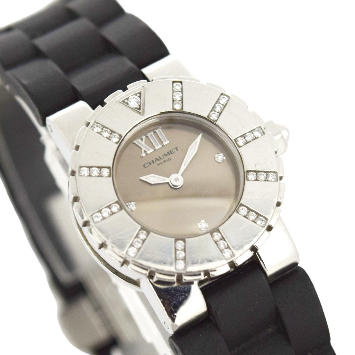 SALE bezel diamond Chaumet Chaumet Class one 621 lady's wristwatch 