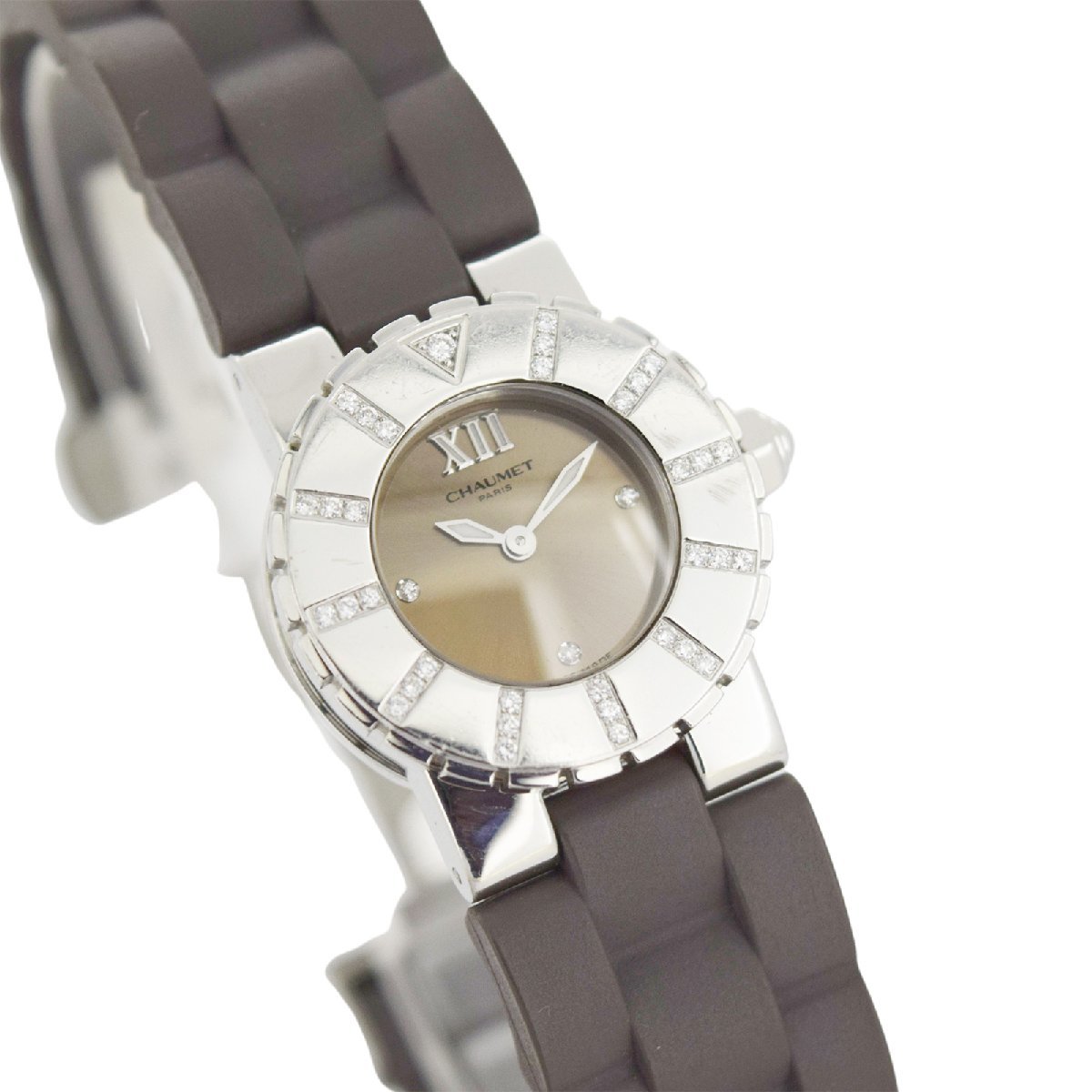  bezel diamond Chaumet Chaumet Class one 3PD 621 lady's wristwatch 