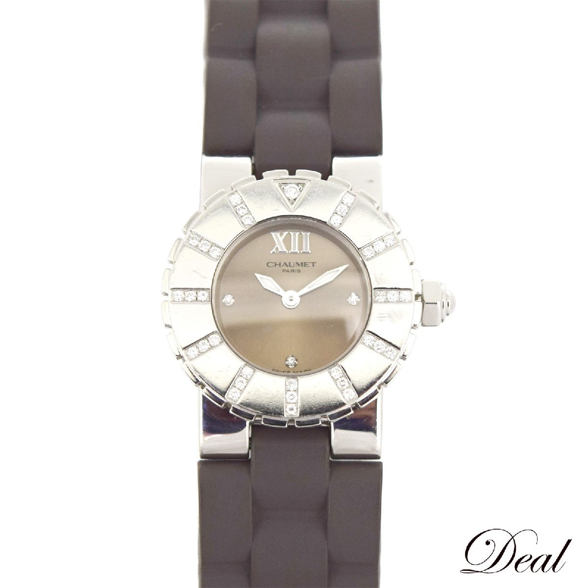  bezel diamond Chaumet Chaumet Class one 3PD 621 lady's wristwatch 