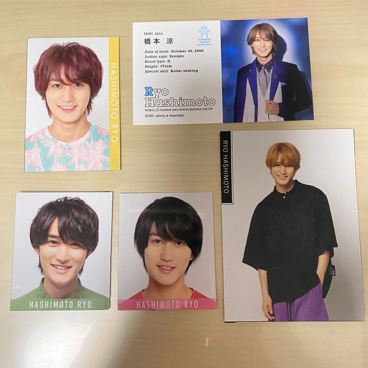 HiHi Jets 橋本涼 ジャニーズJr. デタカ データカード 厚紙カード プロフィールカード プロフカード ジャニワ