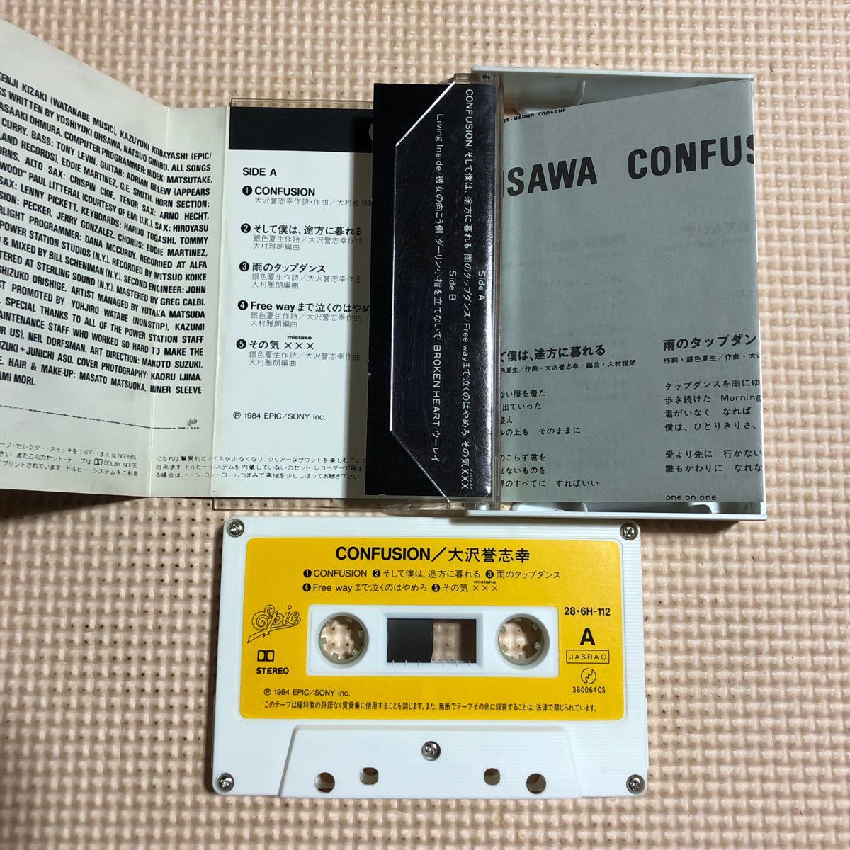 大沢誉志幸　confusion 国内盤カセットテープ★_画像4