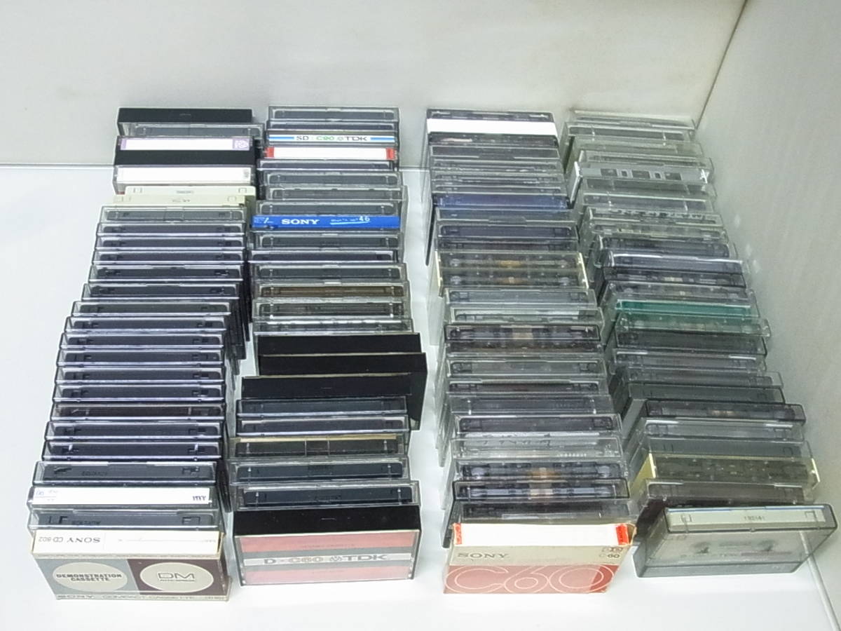 中古　カセットテープ 100本 セット/ ソニー マクセル TDKなど / 当時物 ハイポジ ノーマル /レトロ SONY デモンストレーション CD-802 _画像2