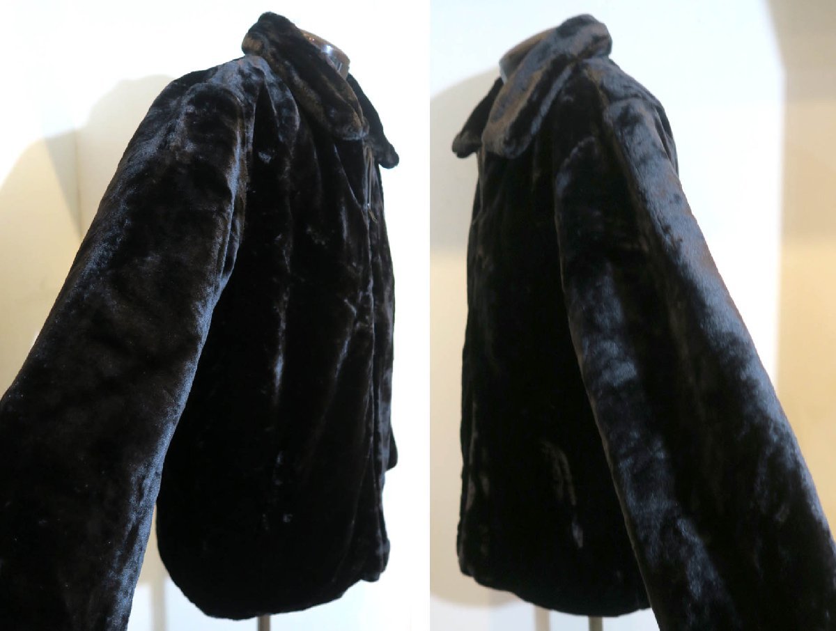 新品 3XLサイズ ファー ブルゾン 3717 黒 ブラック BLACK メンズ ファー ジャケット 冬 コーデ ヴィジュアル系 大きなサイズ セクシー_画像5