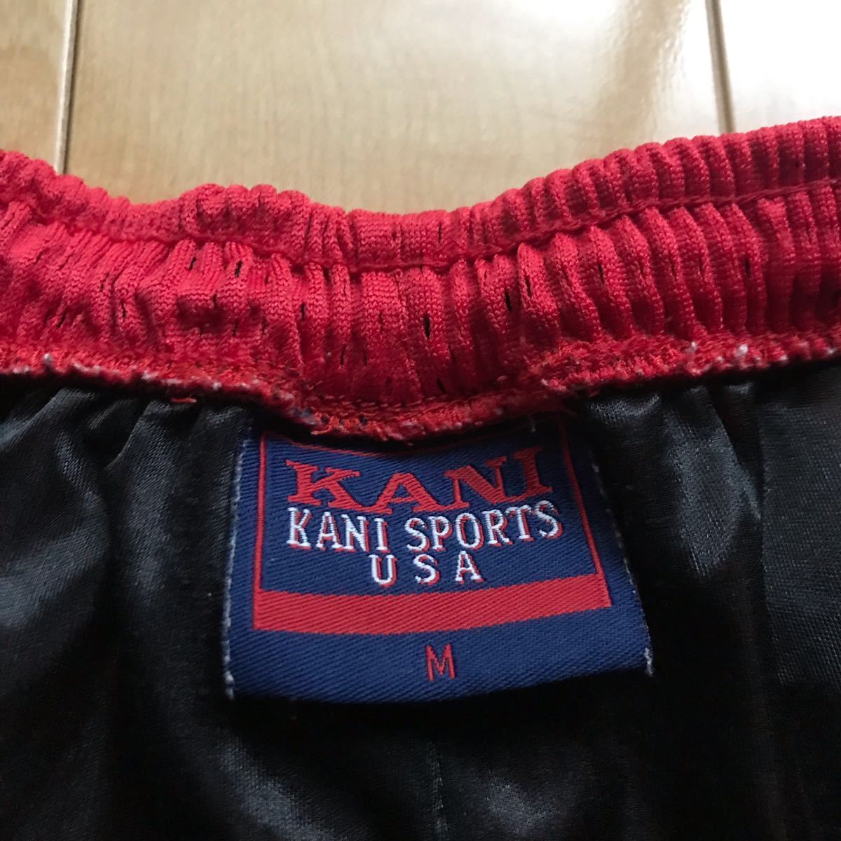 レア KANIスポーツ スポーツウェア 上下セット セットアップ 550-6-43 メンズ M レッド×ネイビー ロゴ刺繍_画像7
