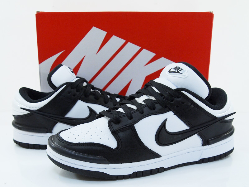 美品 25.5cm NIKE WMNS DUNK LOW TWIST ウィメンズ ダンク ロー ツイスト BLACK WHITE ブラック ホワイト ナイキ DZ2794-001 F_画像1