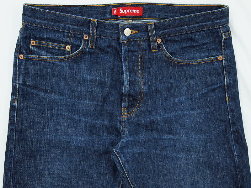 34 USA製 Supreme Rigid Slim Jean リジッド スリム ジーン デニムパンツ インディゴ INDIGO シュプリーム FT_画像3