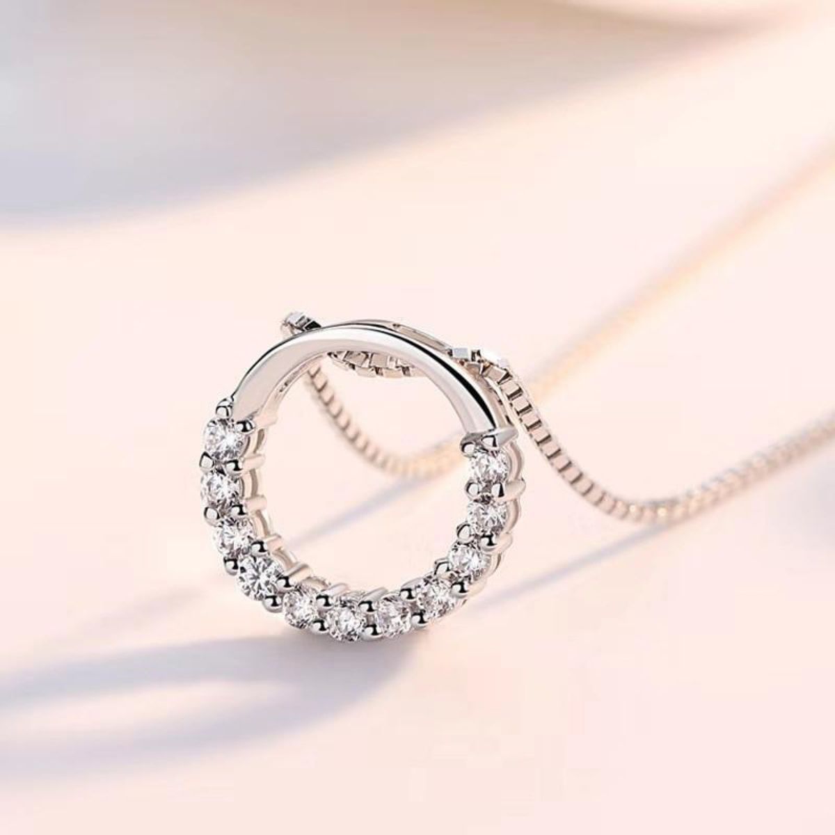 【本日限定価格】ネックレス CZ ダイヤ 指輪　シルバーチェーン　誕生日