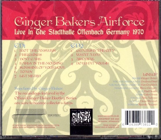 即決・送料無料(2点で)◆ジンジャー・ベイカーズ・エアフォース Ginger Baker's Air Force◆Live in Offenbach Germany 1970◆R67S(a9651)_画像2