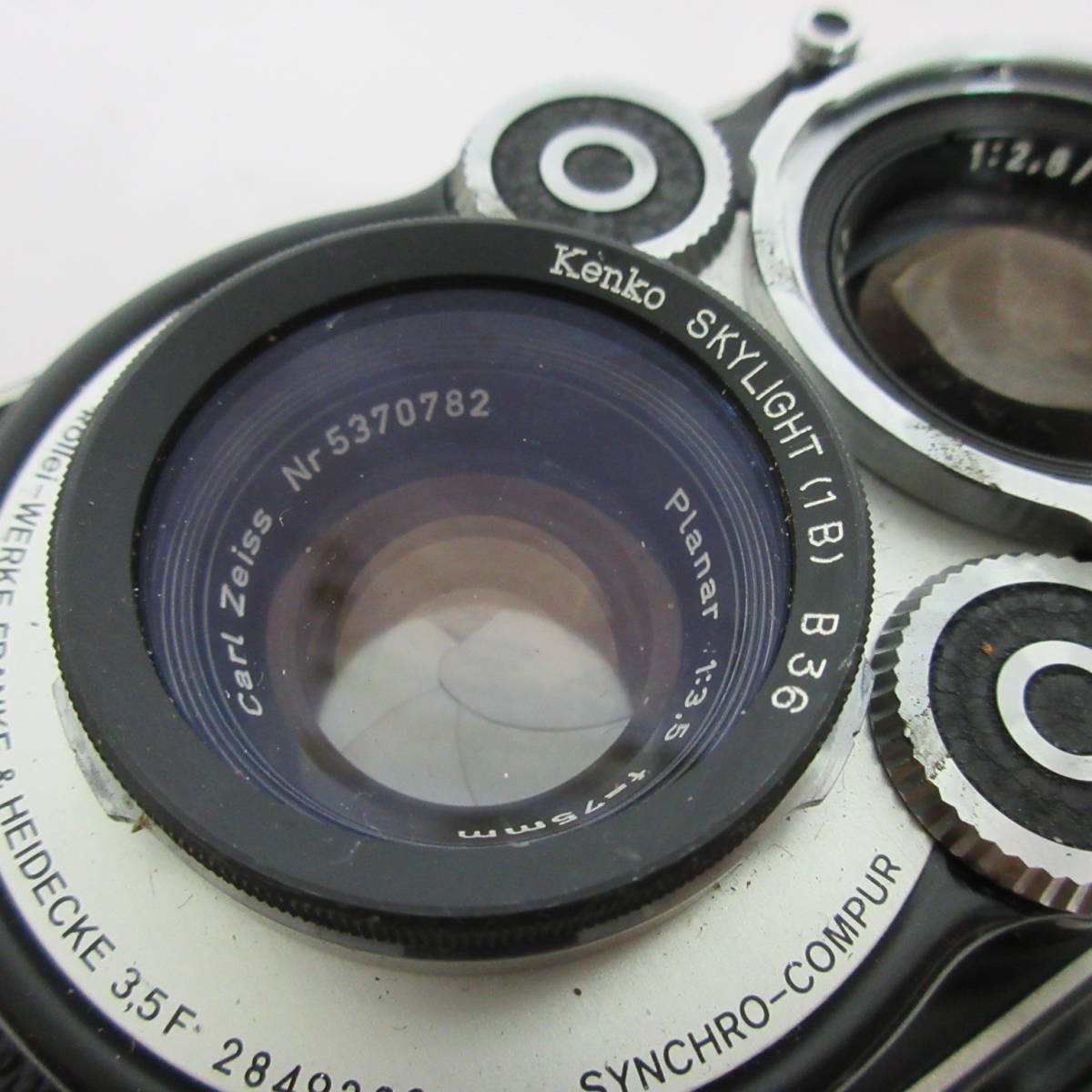 11-6　Rollei　ローライフレックス　3.5F プラナー75㎜　F3.5　二眼レフカメラ　純正ケース付　_画像8