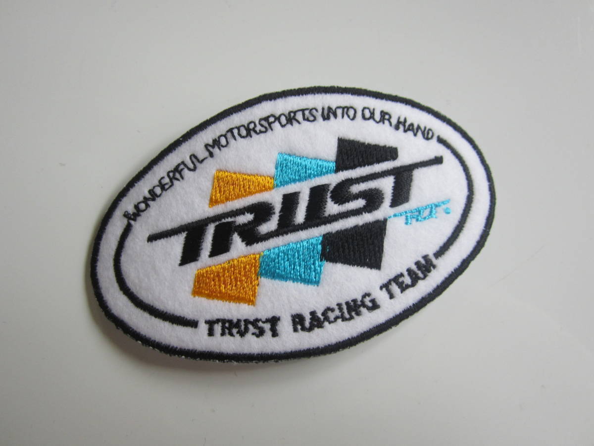 TRUST トラスト レーシング チーム サスペンション パーツ メーカー ロゴ ワッペン /自働車 バイク スポンサー Z02_画像1