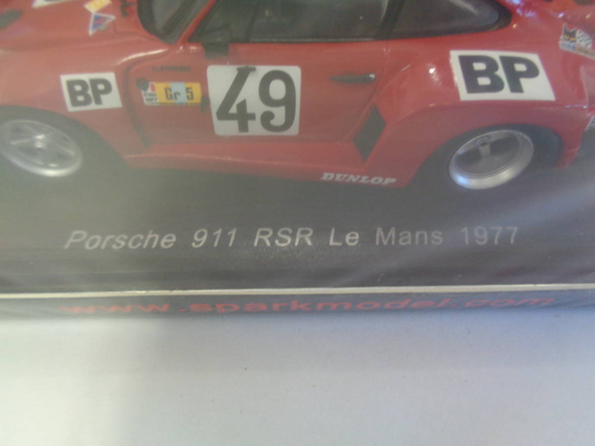 SPARK 1/43 ポルシェ Porsche 911 RSR ルマン 1977 シュリンクあり 未開封品 管理ZI-N100_画像3