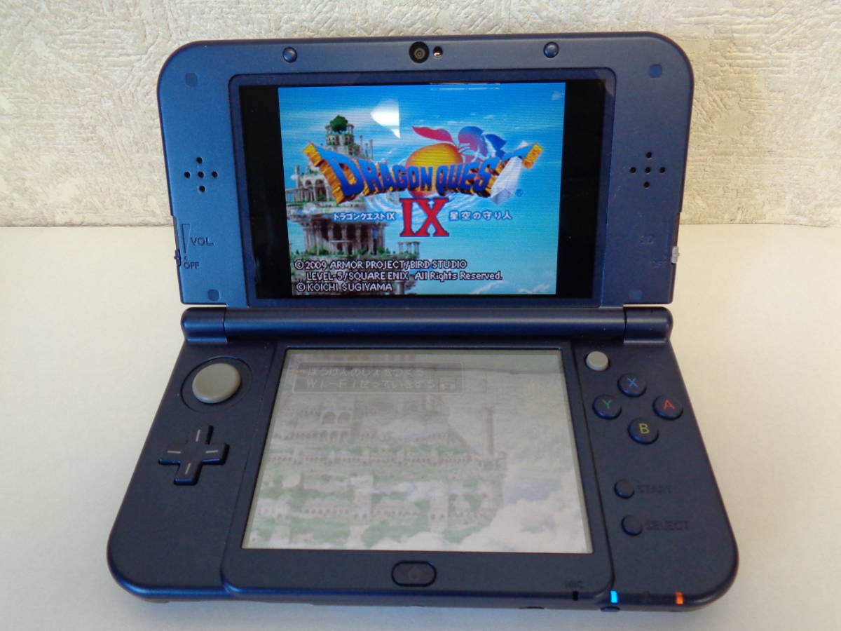 ニンテンドー 3DS LL RED-001 メタリックブルー おまけソフト付き 動作確認・初期化済み 管理ZI-LP-4_画像1