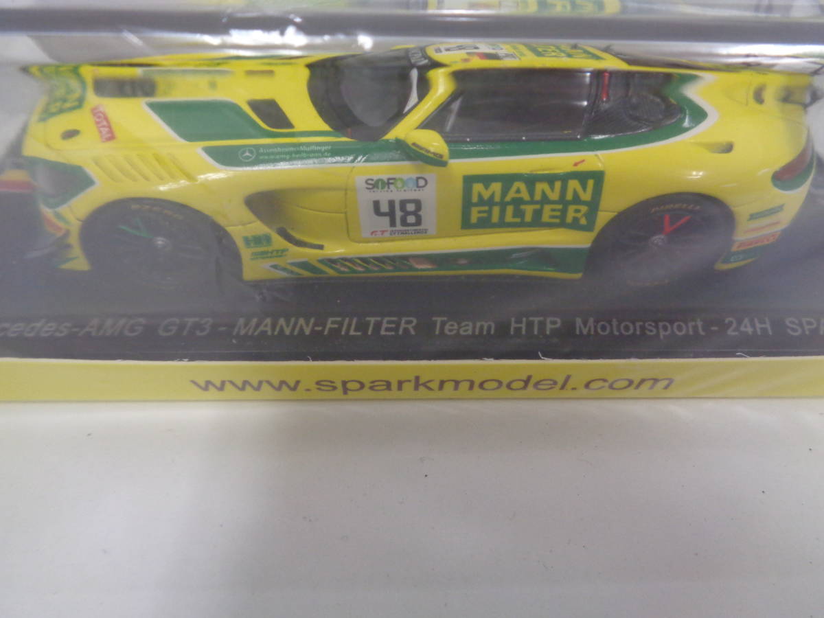 SPARK 1/43 Mercedes-AMG GT3-MANN-FILTER Team HTP Motorsport-24H SPA 2017 シュリンクあり 未開封品 300個限定 管理ZI-N191_画像3