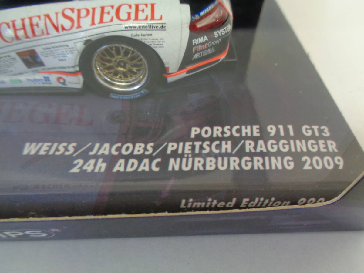 MINICHAMPS 1/43 ポルシェ Porsche 911 GT3 24h ADAC Nurburgring 2009 シュリンクなし 管理ZI-N399_画像6