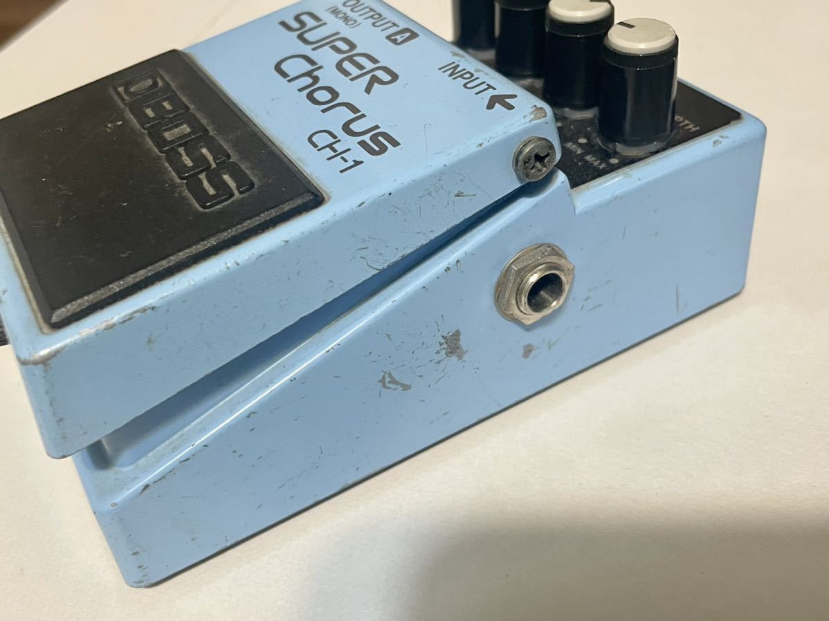 BOSS エフェクター SUPER Chorus CH-1 1990年製 青ラベル アナログ機 スーパーコーラス 箱+取説付き_画像9