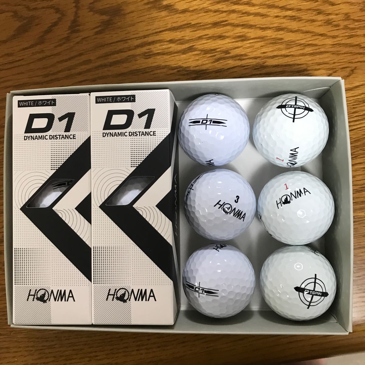 数量限定品新品　HONMAゴルフ　ホンマD1ゴルフボール 1ダース　ホワイト　お試し限定パック(D1 SPIN）_画像3