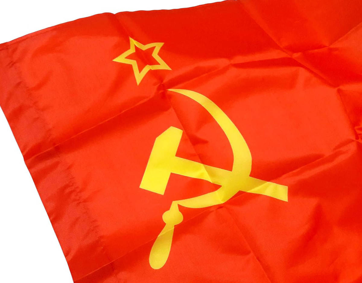 ソビエト連邦 ソ連 国旗 鎌と槌 赤軍 共産党 CCCP ミリタリー フラッグ ソビエト社会主義共和国連邦国旗 約90cm*60cm _画像2