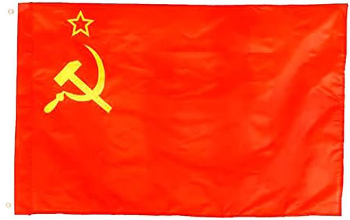 ソビエト連邦 ソ連 国旗 鎌と槌 赤軍 共産党 CCCP ミリタリー フラッグ ソビエト社会主義共和国連邦国旗 約90cm*60cm _画像1