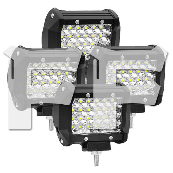 LED ワークライト 4インチ 72W 作業灯 投光器 前照灯 新品 照明 補助灯 6500K ホワイト 12V~24V バイク 4P72W トラック 4個_画像1