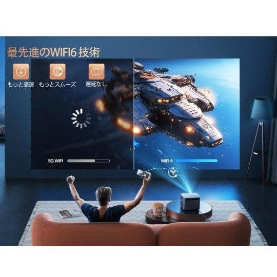 プロジェクター Android TV 全自動フォーカス ホームプロジェクター 高輝度 短焦点 プロジェクター 大画 ホームシアター