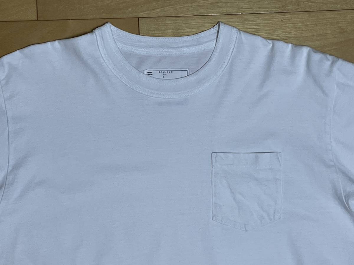 公式オンライン購入 sacai Cotton T-SHIRT サカイ コットン ティーシャツ Ｔシャツ WHITE 白 半袖 ショートスリーブ ポケットＴ ポケＴ_画像2