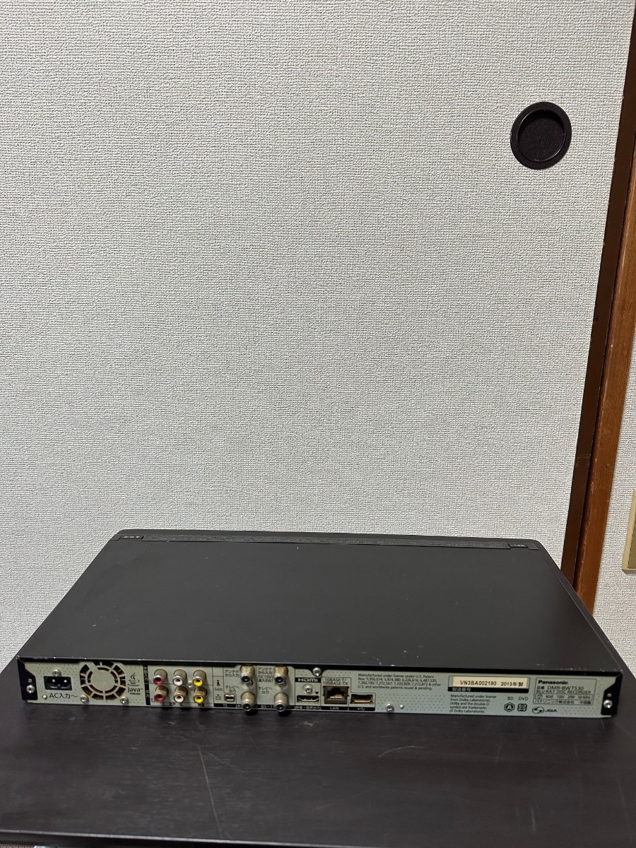 Pansonicパナソニック ブルーレイディスクレコーダー　DMR-BWT530 通電確認　動作未確認　2013年製_画像4