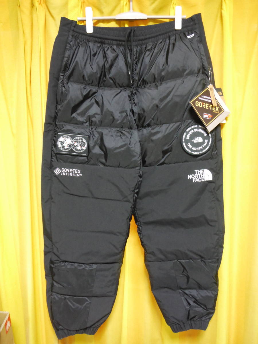 THE NORTH FACE ダウンパンツ　GORE-TEX INFINIUM ゴアテックス　黒　サイズL　DOWN PANT GTX　試着のみの未使用品　小袋、ワッペン付