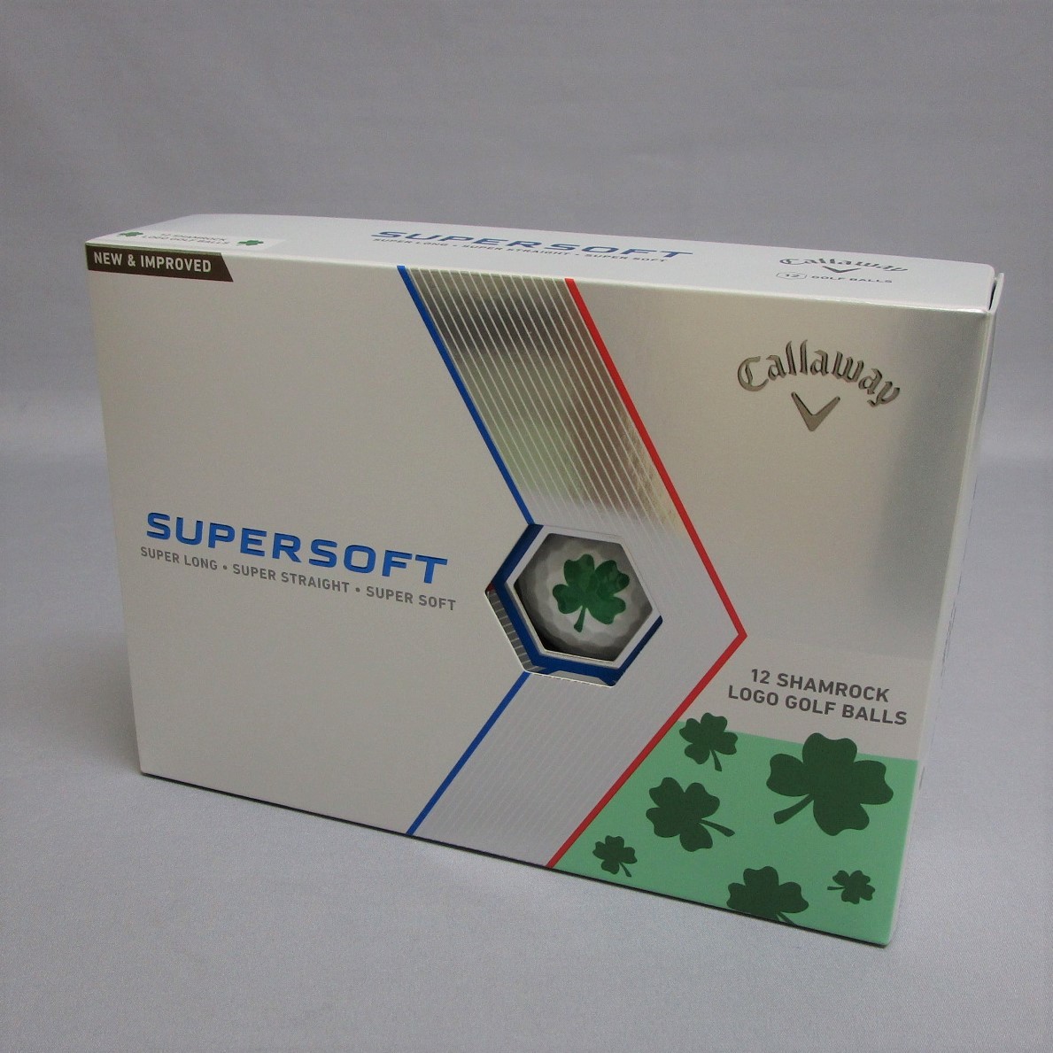 Callaway スーパーソフト シャムロック 1箱 12球 US限定 2023年 キャロウェイ SUPERSOFT Shamrock 2ピース 四つ葉 _画像1