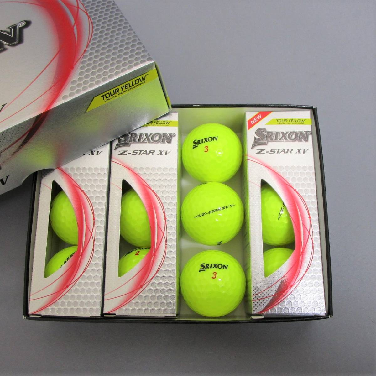 US仕様 2023年 SRIXON Z-Star XV イエロー 2箱 24球 2ダース ボール スリクソン ダンロップ DUNLOP 3ピース ゴルフボール Zスター_画像2