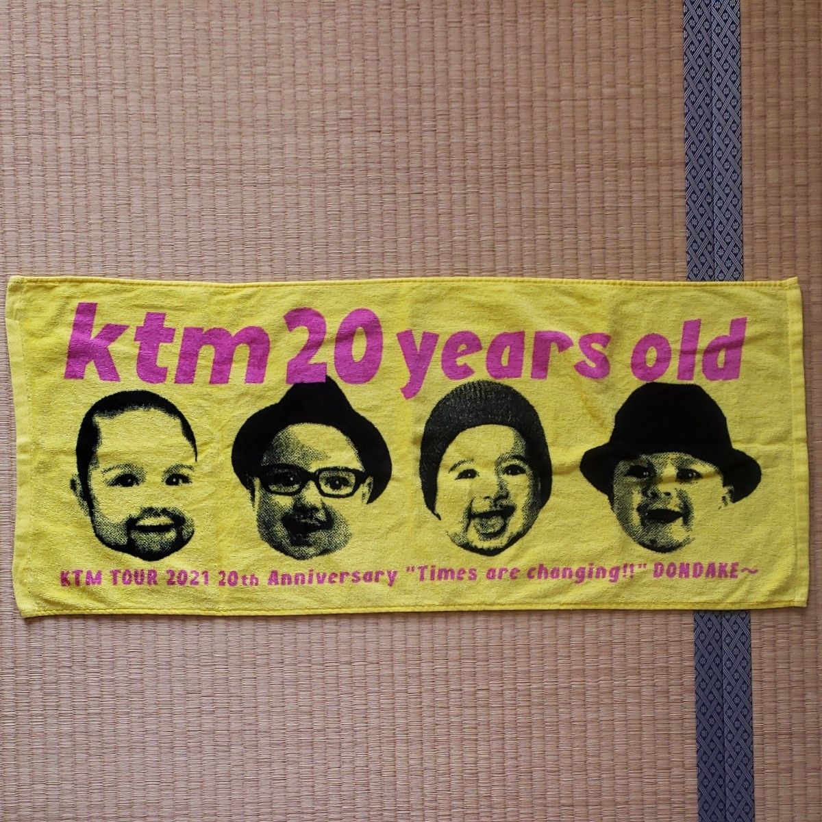 ケツメイシ『KTM TOUR 2022 20th Anniversary「時代は変わるぜよ!!」どんだけ』タオル／BABY 　黄色
