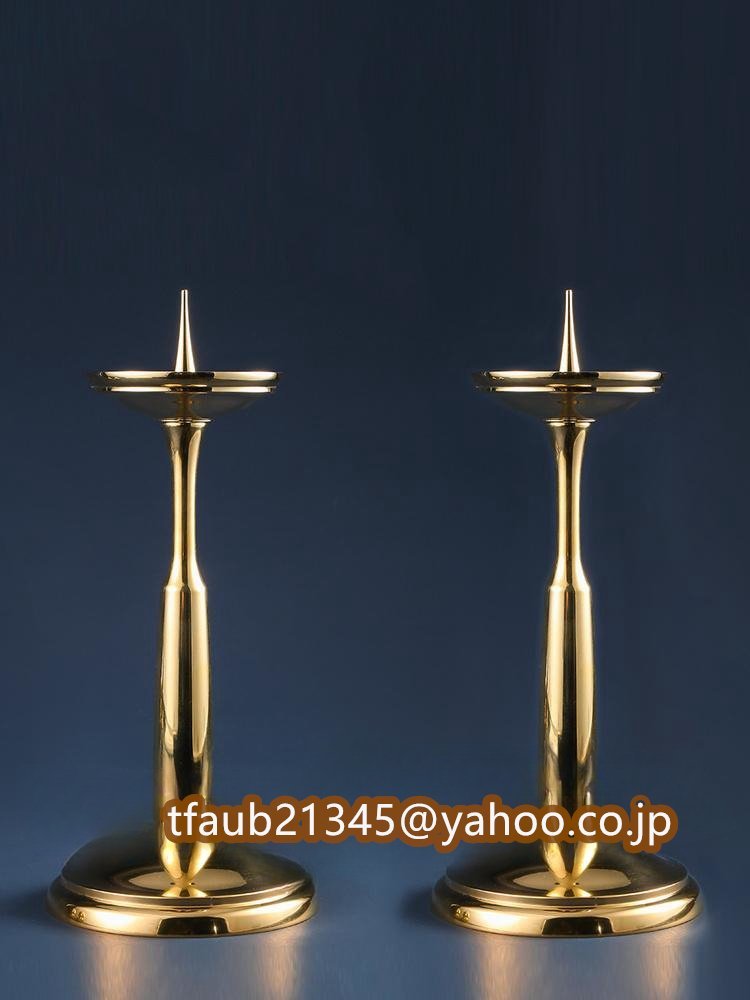密教法具 寺院仏具」極上品 無地壇灯 一対 燭台 仏教美術 仏具 真鍮 密教法具 寺院仏具」極上品 無地壇灯 一対 燭台 仏教美術 仏具 真鍮