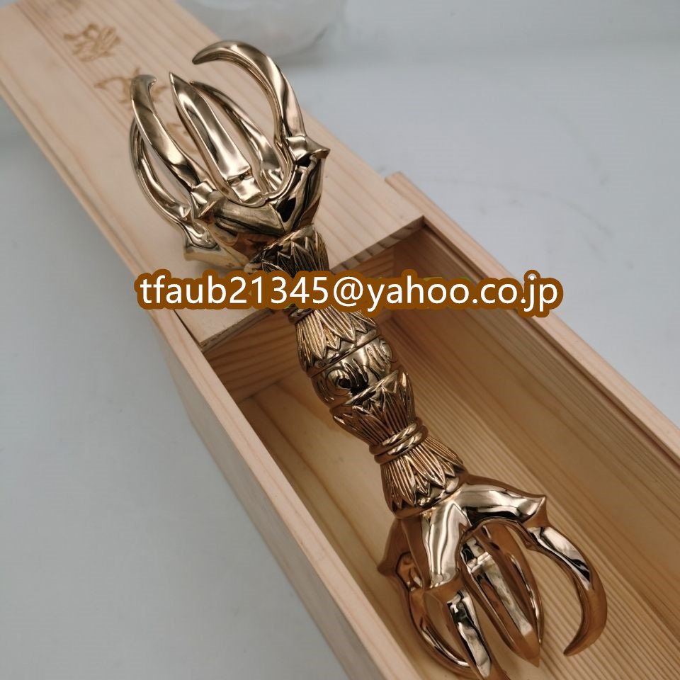 密教法具 寺院用仏具」極上品 真言宗 金剛杵 鬼面型五鈷杵 仏具 密教法具 寺院用仏具」極上品 真言宗 金剛杵 鬼面型五鈷杵 仏具