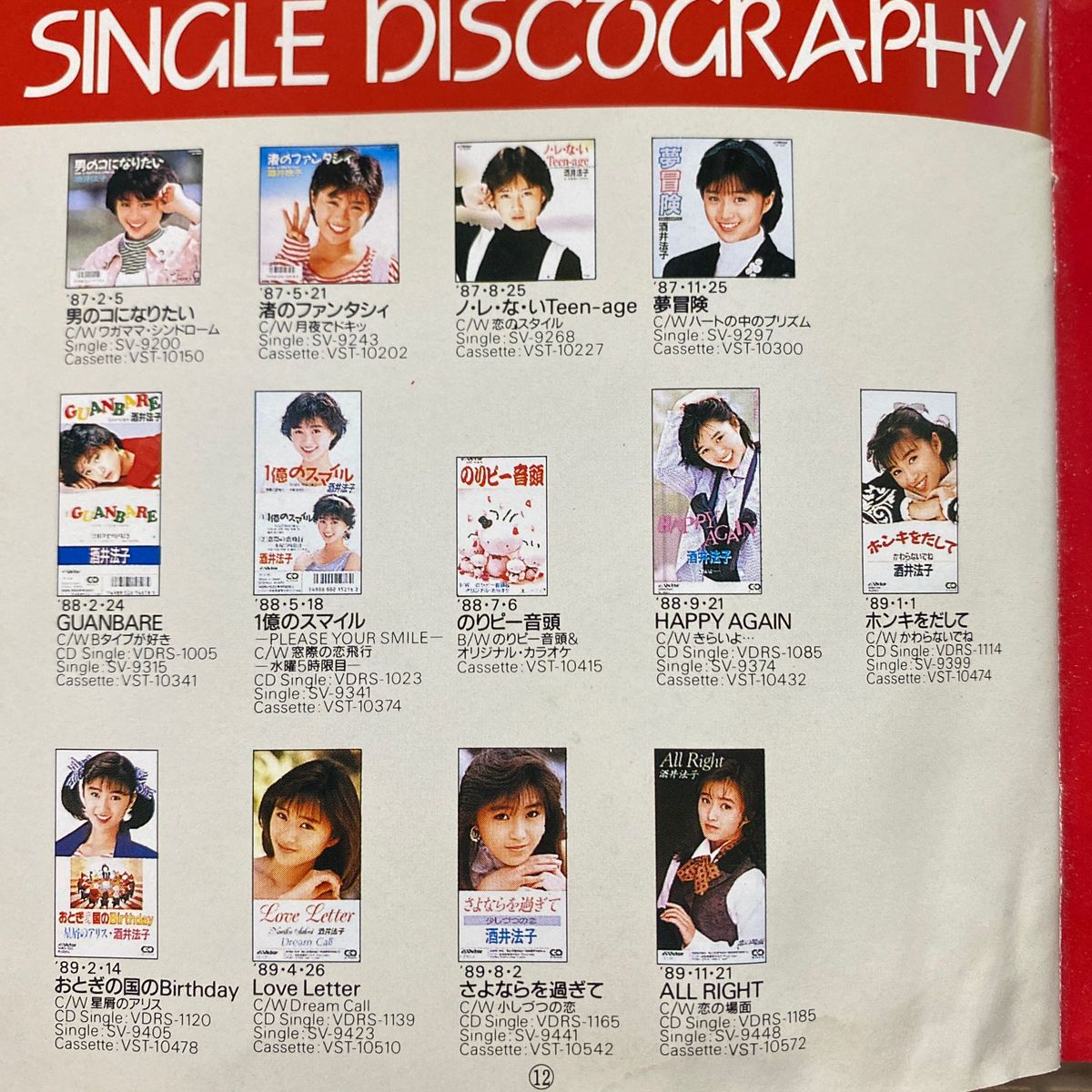 singles NORIKO BEST/酒井法子 希少ベストアルバム 1990年 セル singles NORIKO BEST/酒井法子 希少ベストアルバム 1990年 セル