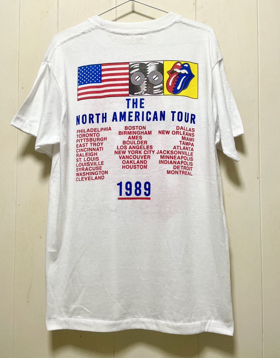 ローリングストーンズNORTH AMERICAN TOUR1989スクリーンスターズ　シングルステッチ　 TシャツL_画像3