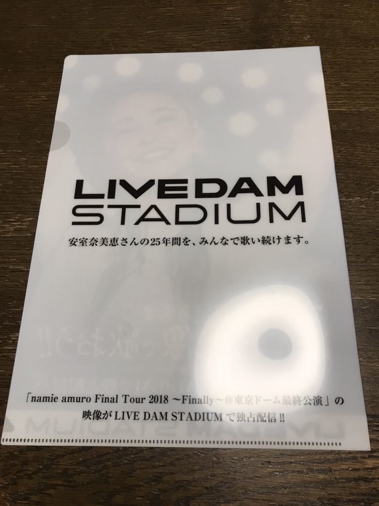 安室奈美恵 クリアファイル 2枚セット LIVE DAM 非売品 グッズ 送料込み 送料無料