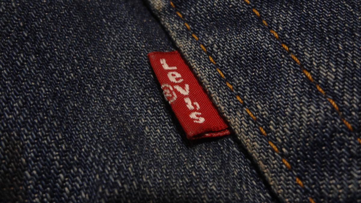 即決SALE★美品W32inch★Levi's502★テーパードシルエット★色落ち良好☆細身デニム/リーバイス★ジーンズ★濃紺★レザーパッチ★スモールe_画像7