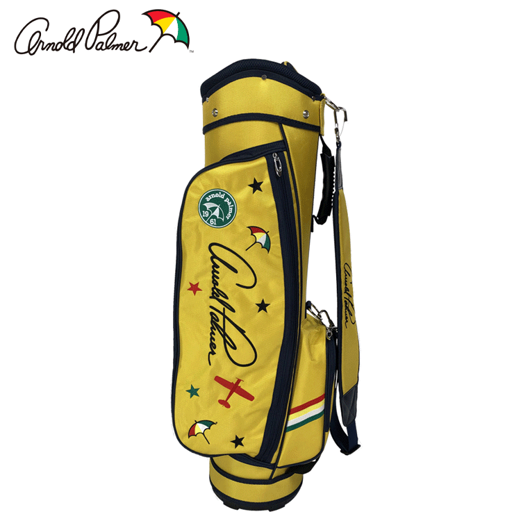 Arnold Palmer キャディバッグ APCB-09J【アーノルドパーマー】【ゴルフ】【軽量】【7.5型】【イエロー】【遊遊】