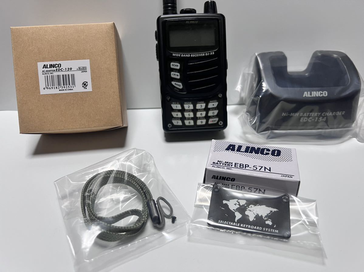 アルインコ DJ-X8 AM/FM/WFM 0.1MHz〜1300MHz ハンディ受信機 元箱・取説付 ALINCO_画像2