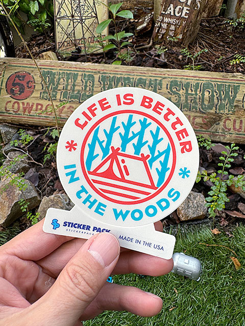  sticker pack outdoor sticker L size ( life iz betta - tent ) MADE IN U.S.A. water-proof & enduring light material PVC sticker 