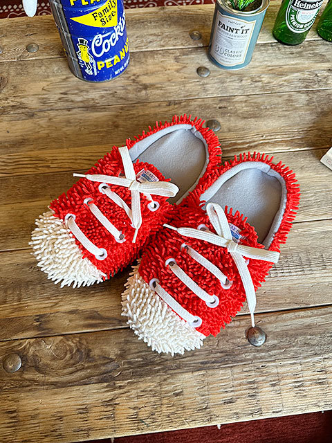 .. only .. cleaning is possible! mop sneakers ( red ) man and woman use unisex room slippers room shoes for interior slippers 