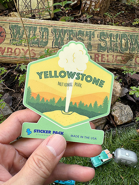  sticker pack outdoor sticker L size ( yellow Stone National park ) MADE IN U.S.A. water-proof & enduring light material 