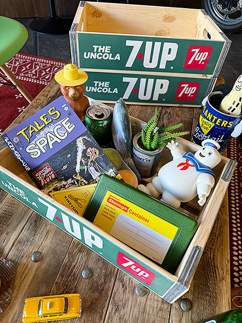 7UP　セブンアップ　ウッドクレート　ソーダ木箱（グリーン）単品 ■ アメリカン雑貨 アメリカ雑貨_画像2