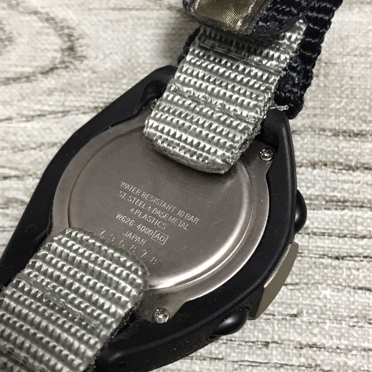 116-0072 未使用品 SEIKO セイコー ALBA ALBA スプーン W626-4000 メンズ腕時計 ナイロンベルト 電池切れ 動作未確認_画像10