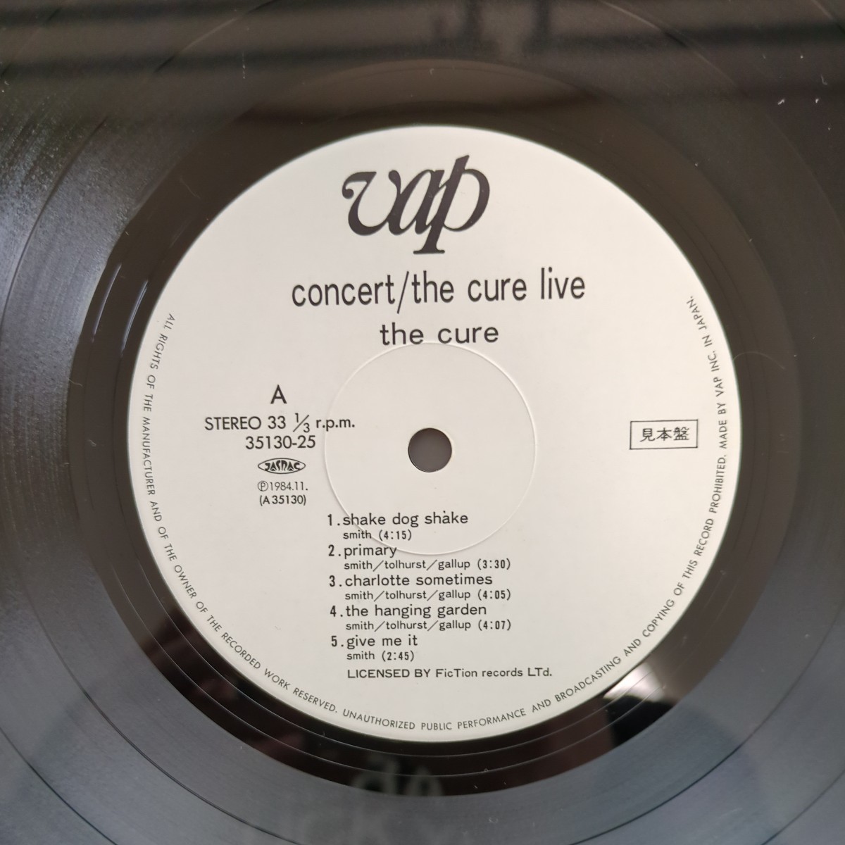 PROMO sample 見本盤 cure キュアー the concert コンサート live record レコード LP アナログ vinyl_画像3