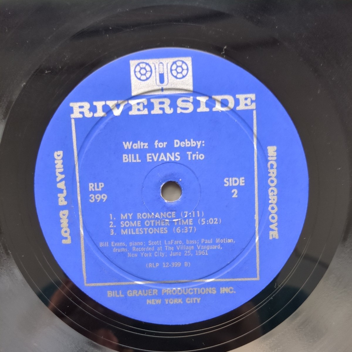 US original MONO wide DG bill evans ビル・エヴァンス Waltz for Debby rlp399 Riverside 溝 analog record レコード LP アナログ vinyl_画像5