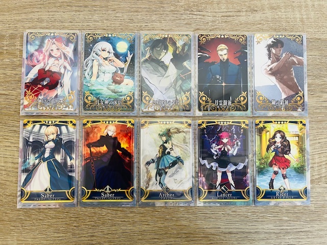 3-4◎フェイトグランドオーダー FGO スリーブセット 65枚 大量おまとめ☆中古品☆ ホロ 清姫 Saber アルトリア・ペンドラゴン 概念礼装 _帯状スリーブ入り