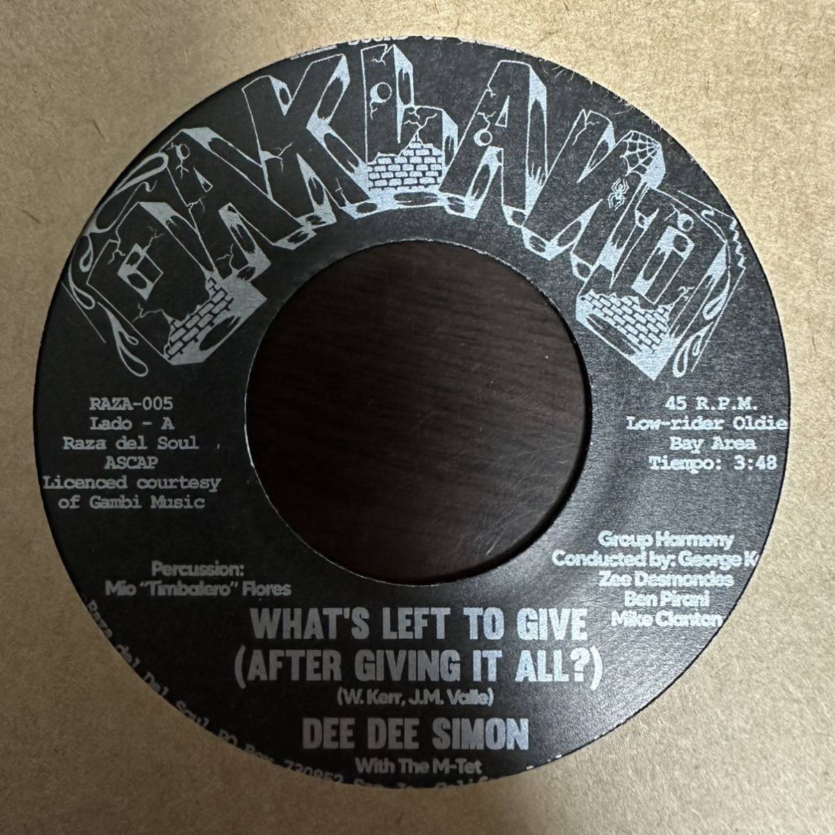 【sweet 人気曲カバー】 DEE DEE SIMON With The M-Tet - WHAT'S LEFT TO GIVE (AFTER GIVING IT ALL?) The Whatnauts カバー