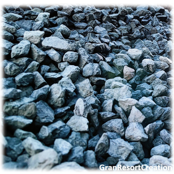 【送料込】青砕石 13-20㎜ 20㎏ ロックガーデン 砂利 庭石 ガーデニング テラリウム　アクアリウム 2