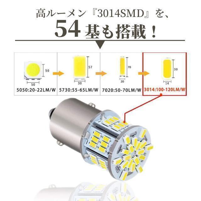 S25 LED ダブル球 ホワイト テールランプ/ブレーキランプ 12V-24V_画像6