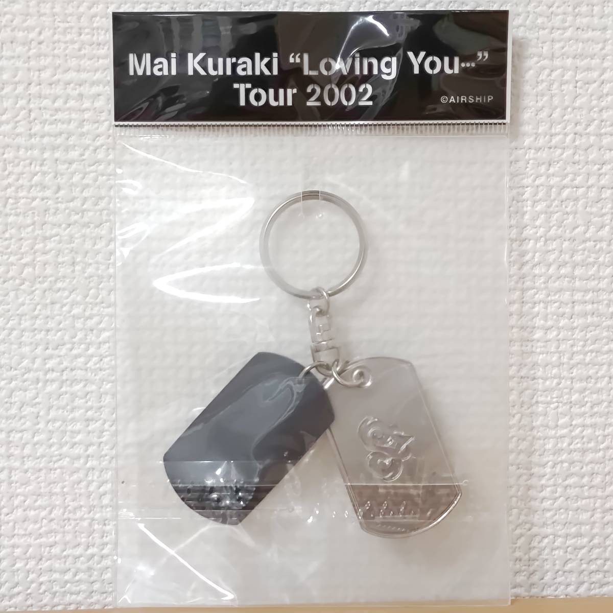 レア新品未開封☆倉木麻衣キーホルダーkey holder黒シルバー銀色Mai-K Loving You...'' Tour 2002グッズMai Kurakiドッグタグ風プレート_画像6